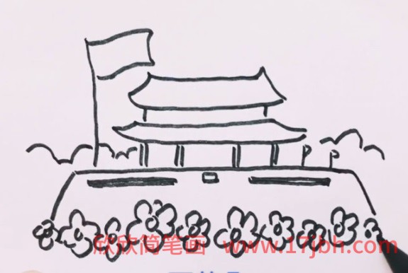 天安门简笔画儿童画 北京天安门怎么画简单