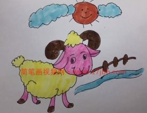 羊简笔画图片大全可爱图片