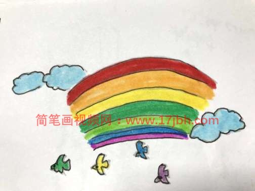 大自然风景画简笔画