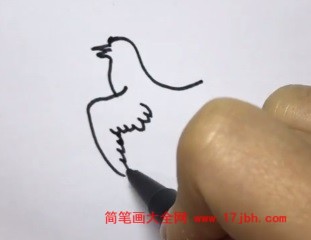 喜鹊和树简笔画