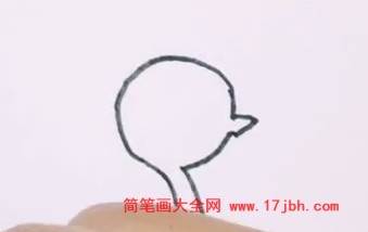 孔雀开屏简笔画