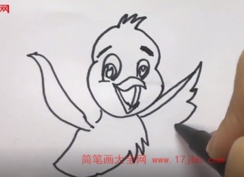 飞的小鸟怎么画简笔画