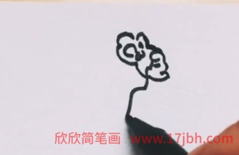 嫦娥侧面简笔画