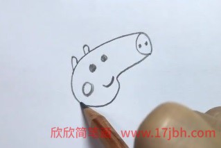 小猪乔治的画法 简笔画