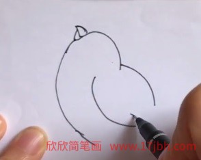 站着的小鸟简笔画