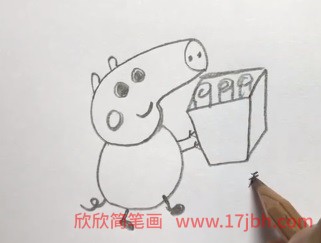 小猪乔治的画法 简笔画