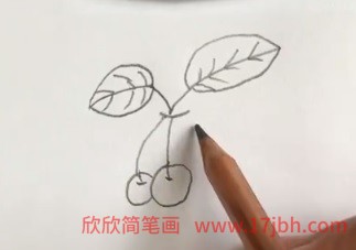 樱桃画法简笔画