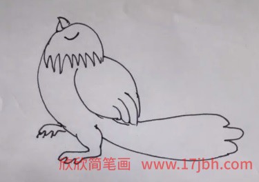 站着的小鸟简笔画