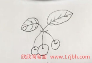 樱桃画法简笔画