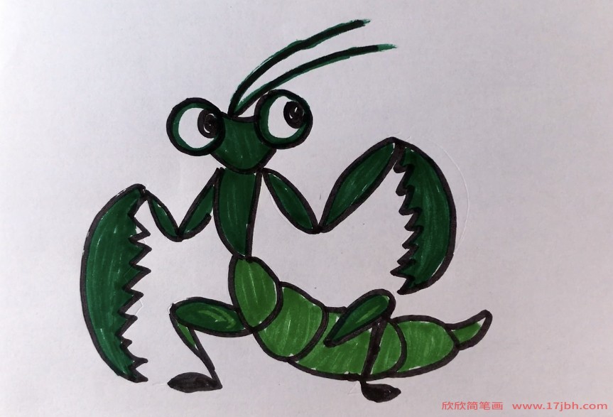 螳螂简笔画霸气图片