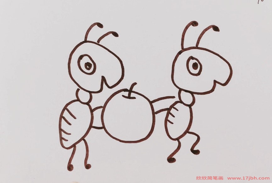 蚂蚁图画简笔图片