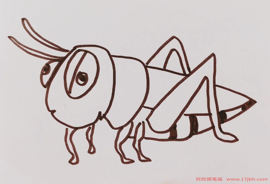 画一幅蟋蟀简笔画图片