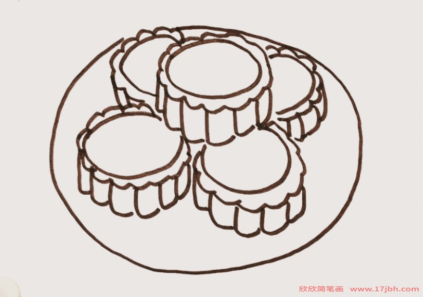 中秋节食物图片简笔画图片