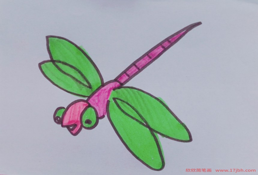 蜻蜓怎么画简笔画图片