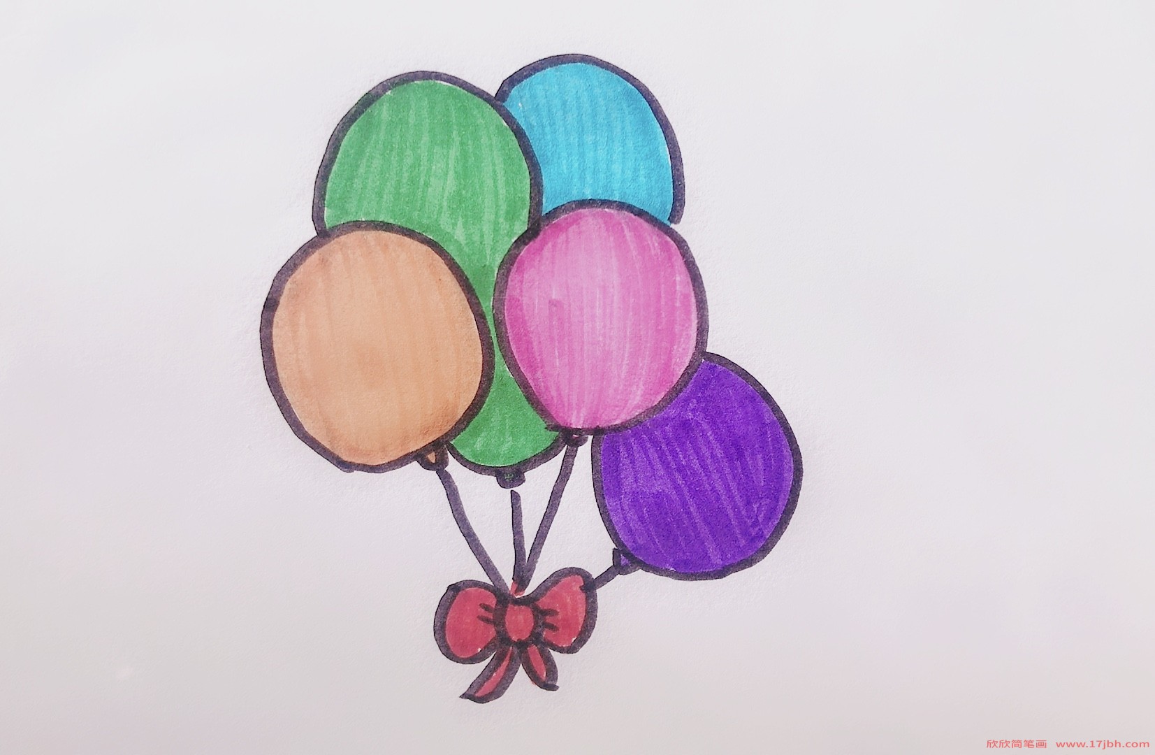 可爱的气球简笔画图片