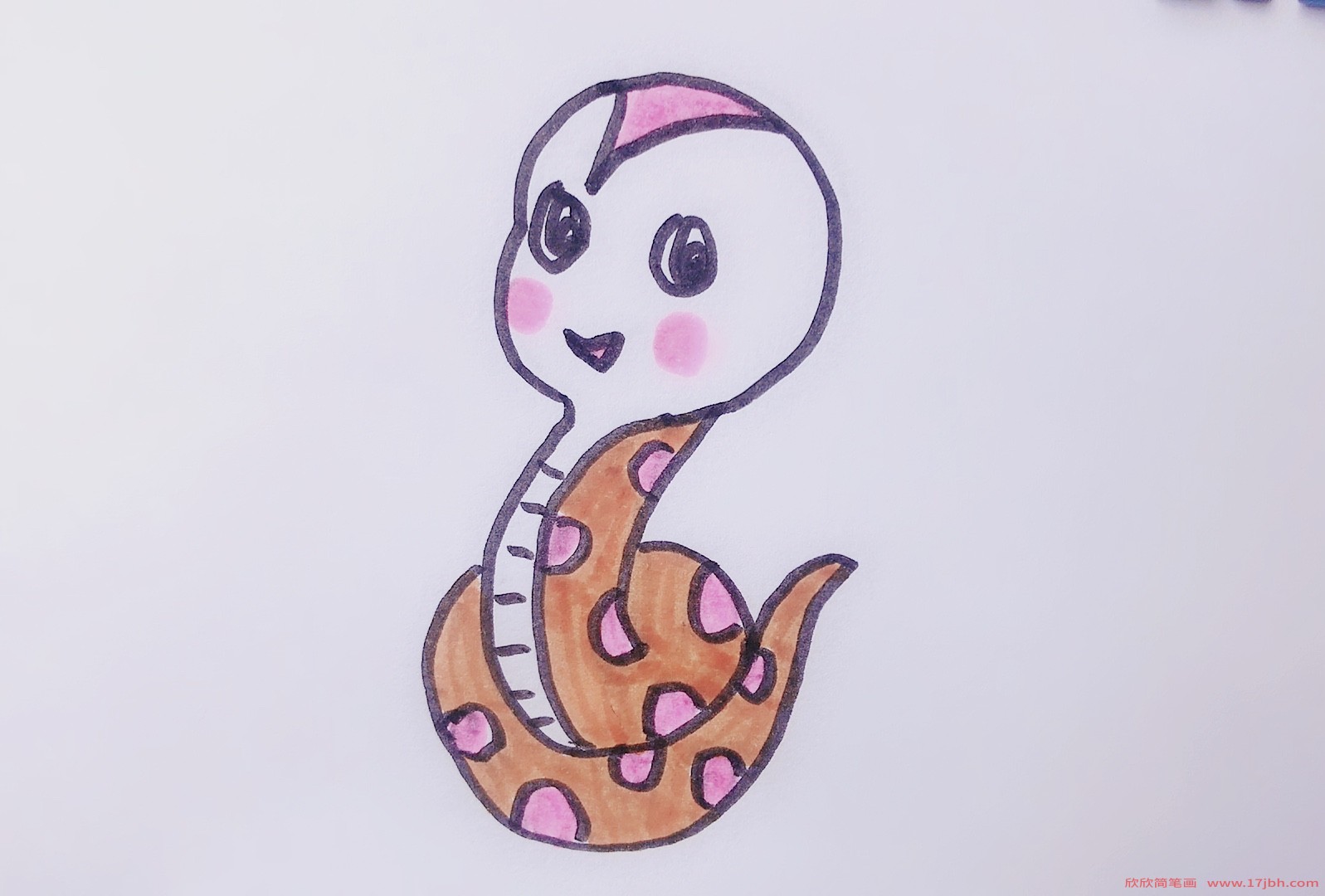 蛇简笔画可爱动物图片