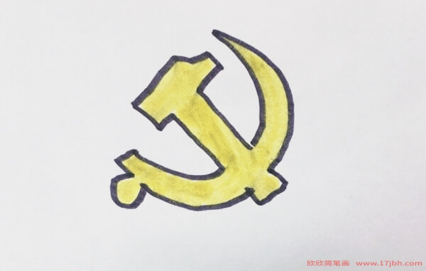 党徽立体绘画图片