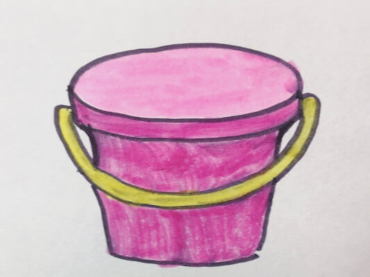 水桶简笔画彩色装满图片
